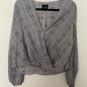 Plaid Silky Top